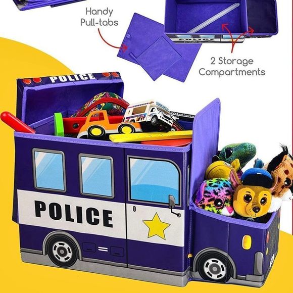 Portable Foldable Storage Box, Organizer, Stool, Car Model, Bus, Ice Cream Car - Picture 9 of 16